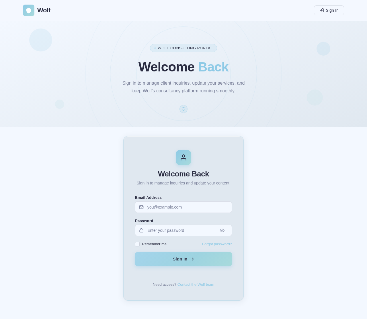 Login design preview