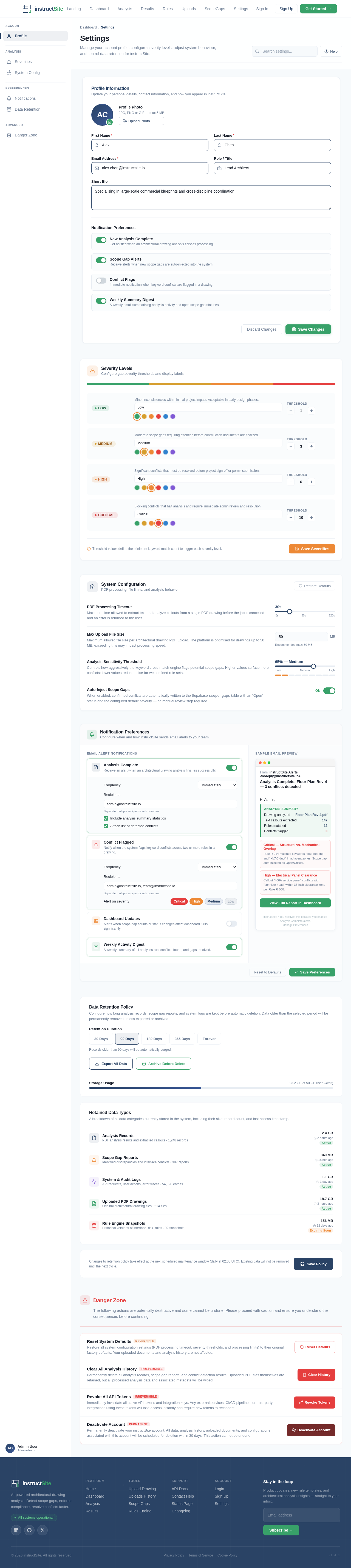 Settings design preview