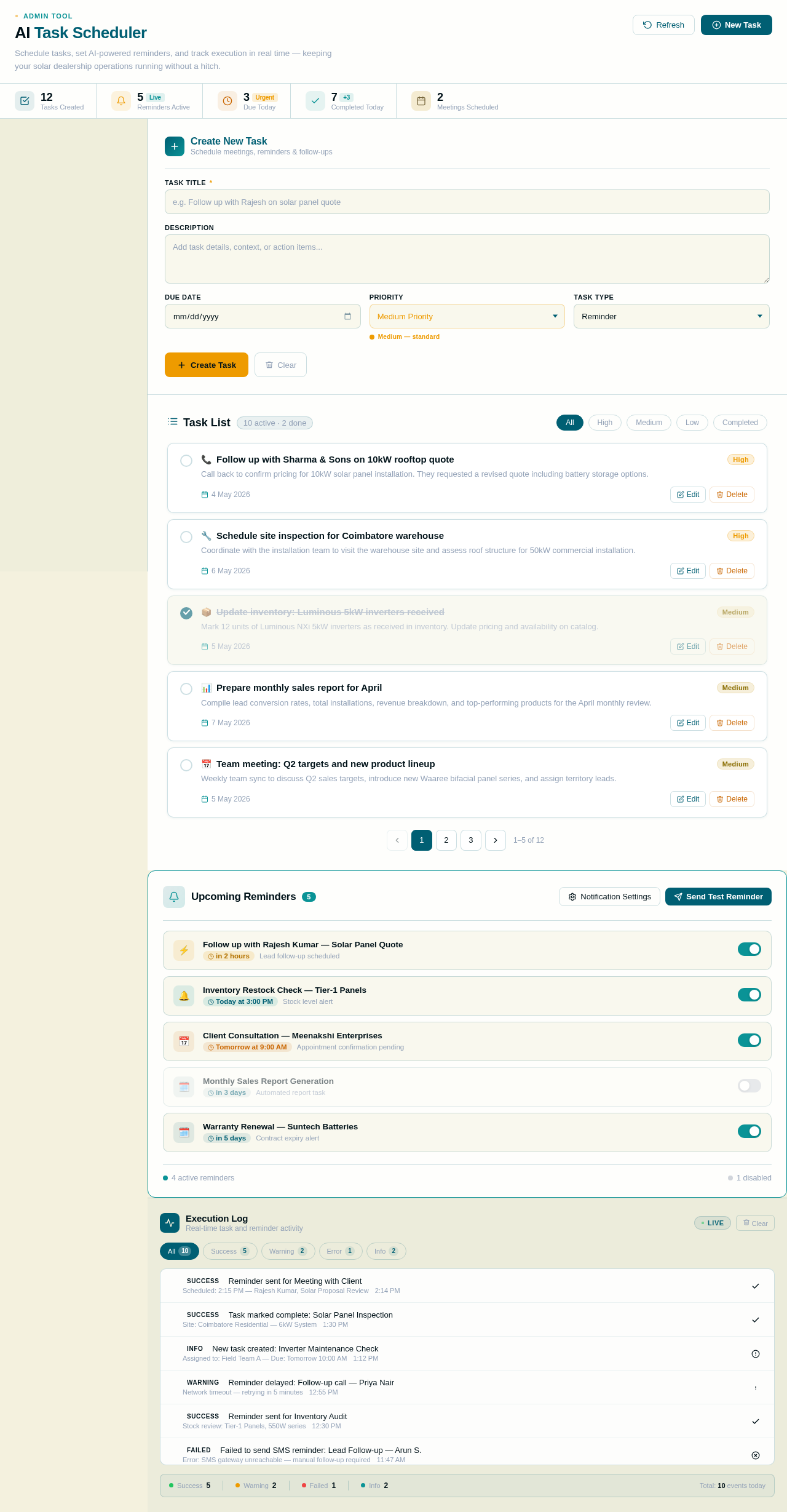 AI Scheduler design preview