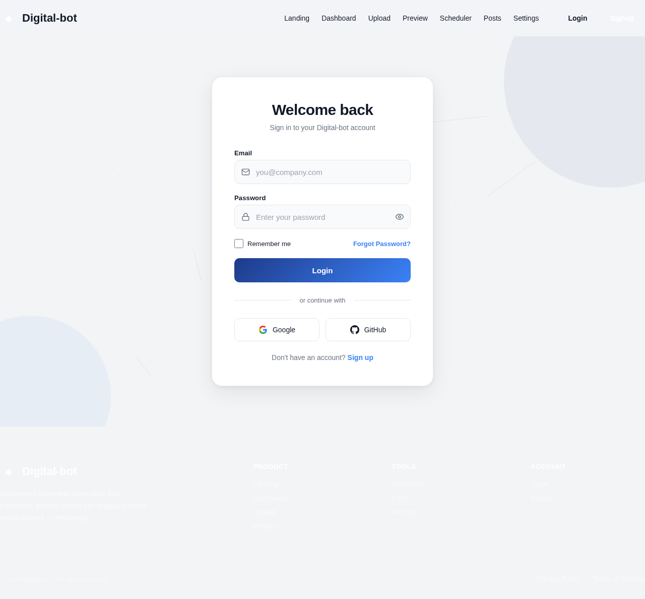 Login design preview