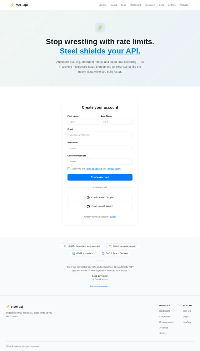 Signup