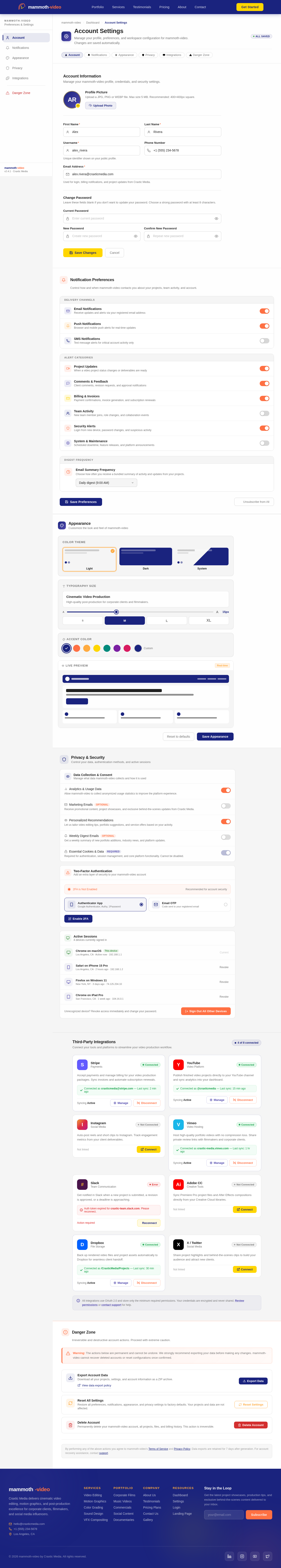 Settings design preview