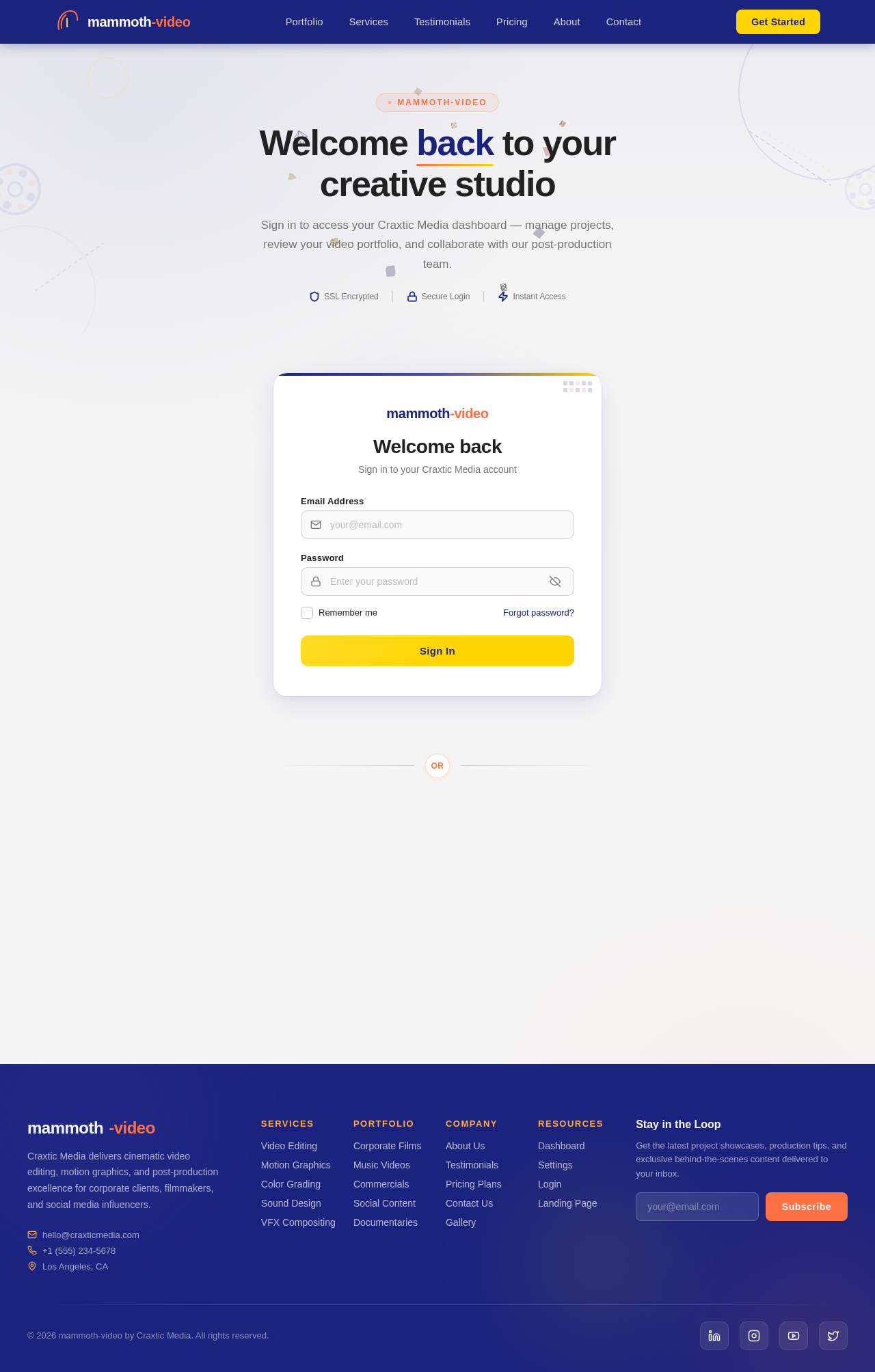 Login design preview