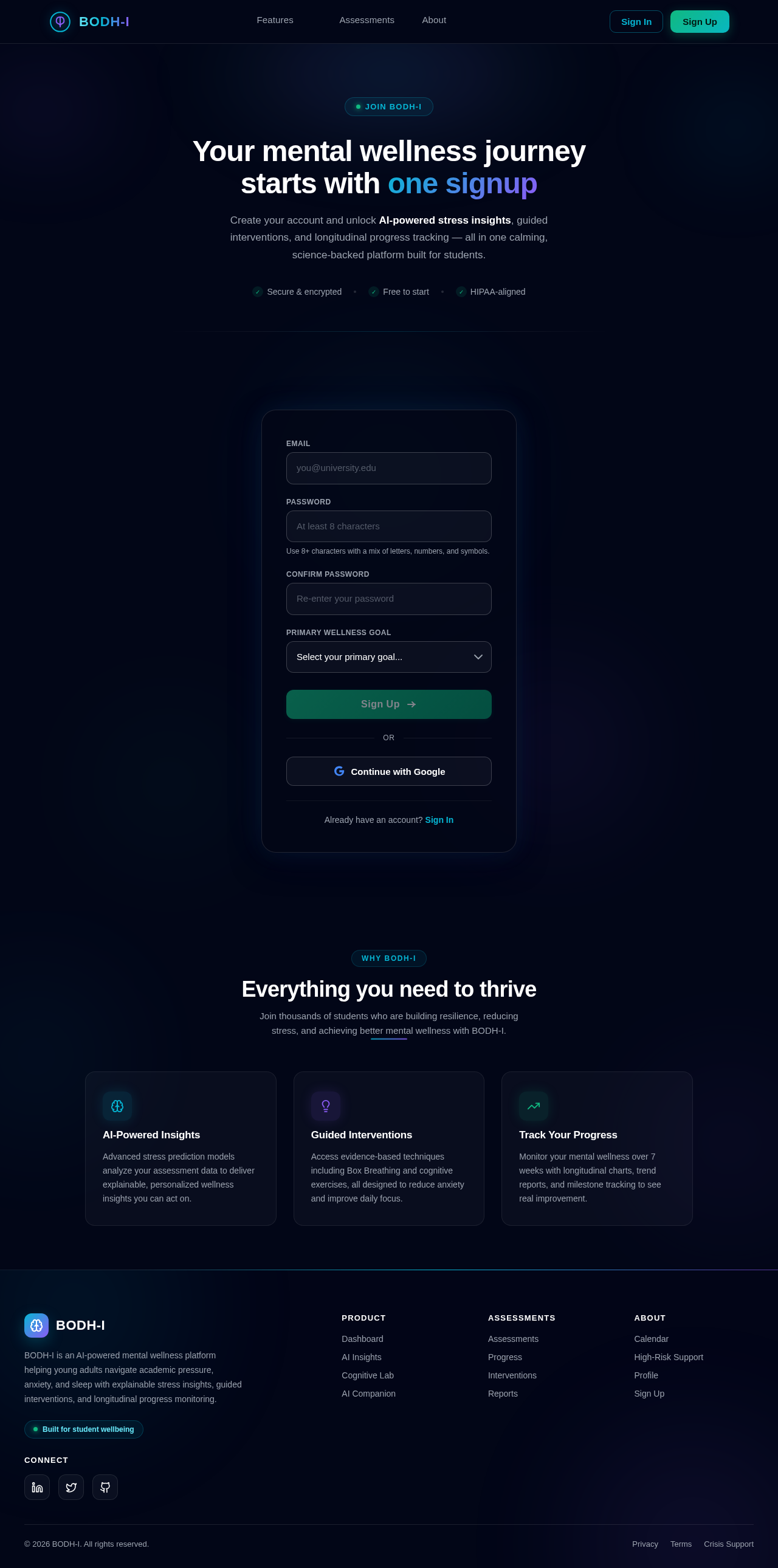 Signup design preview