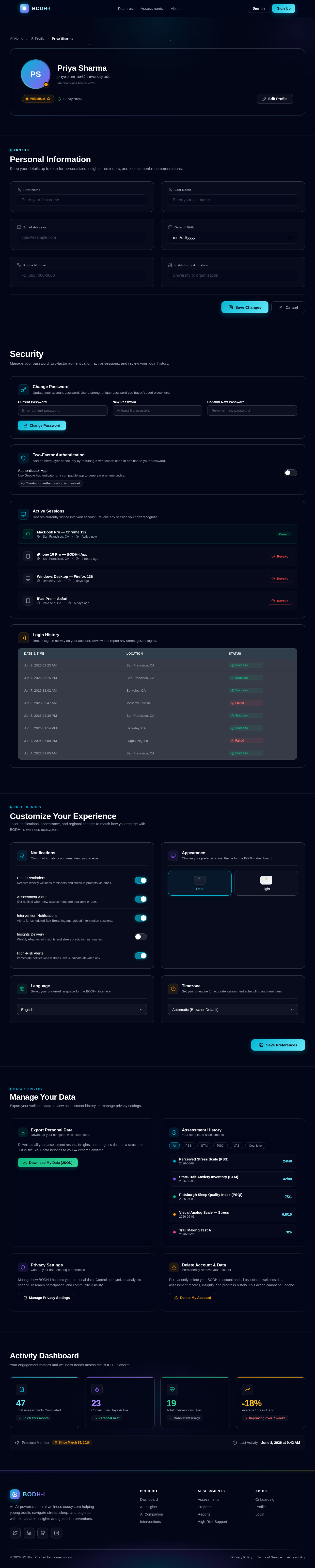 Profile design preview
