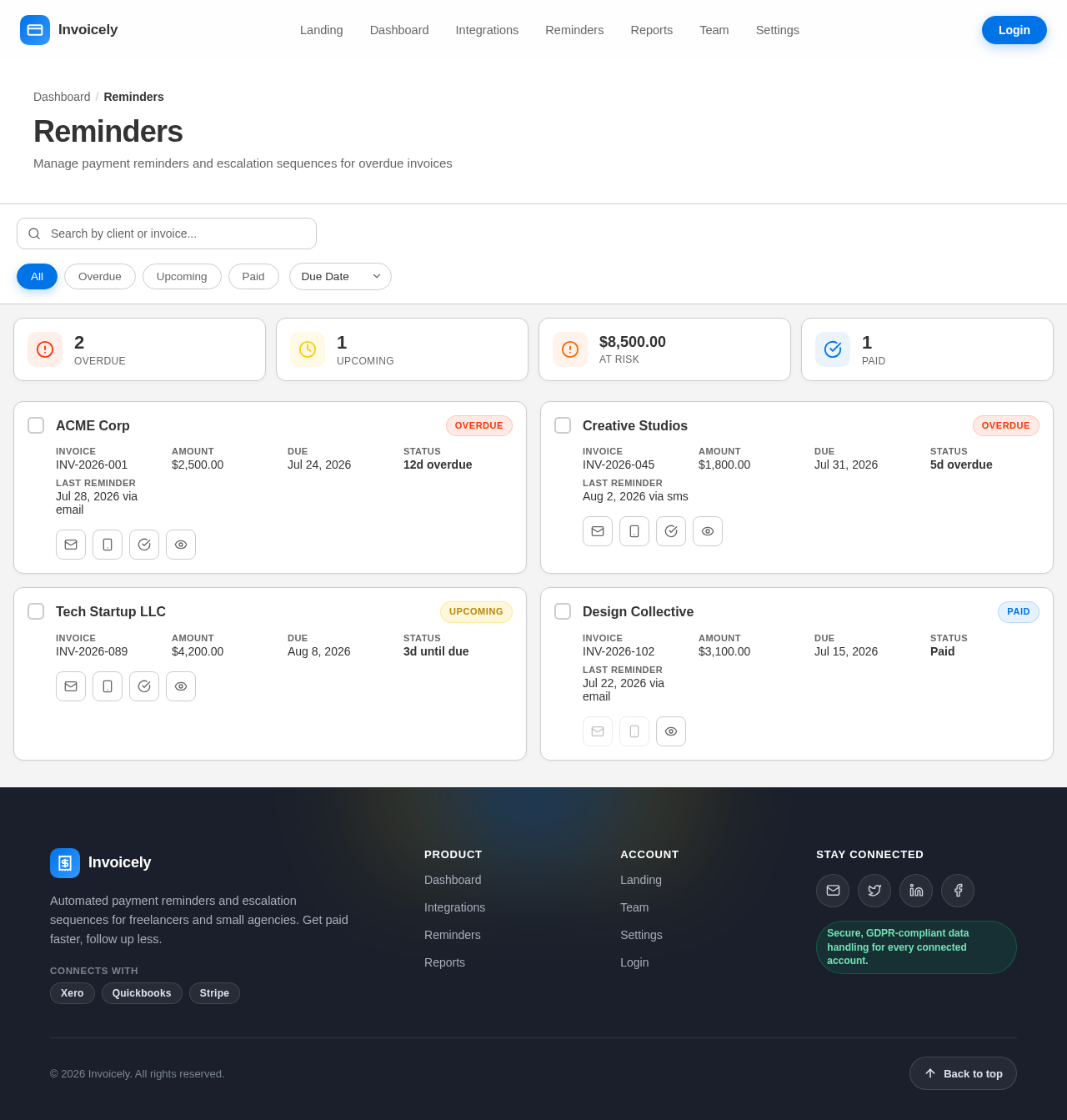 Reminders design preview