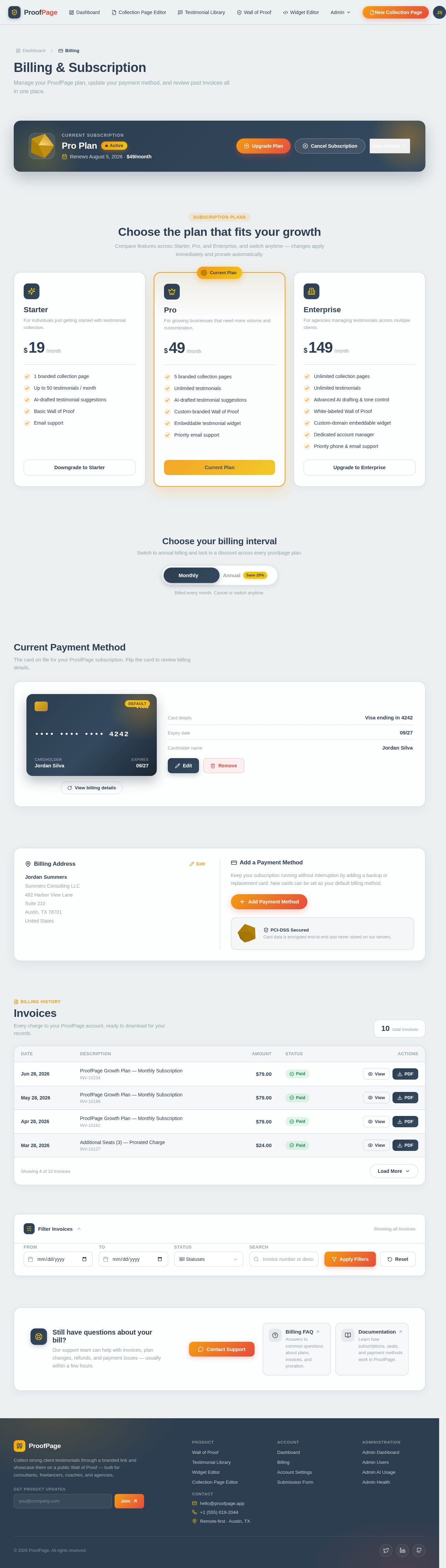 Billing design preview