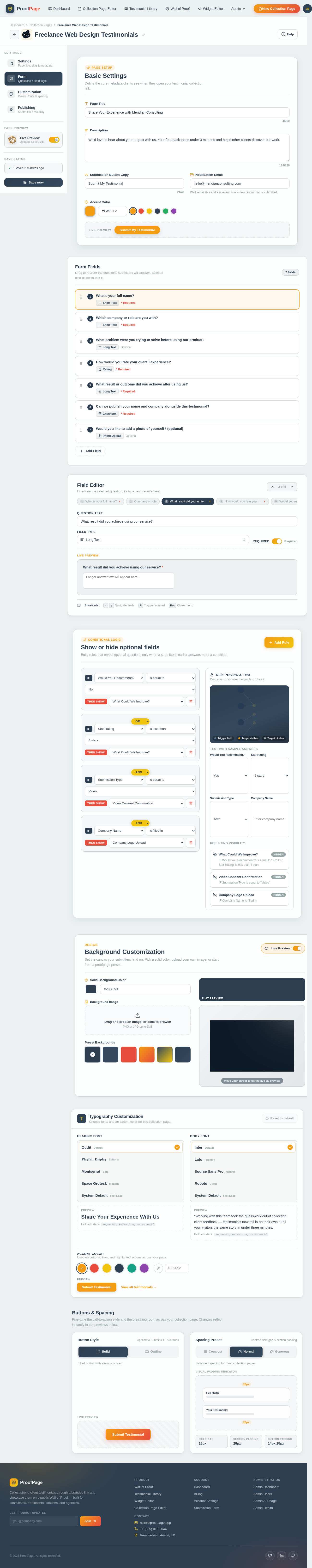 Collection Page Editor design preview