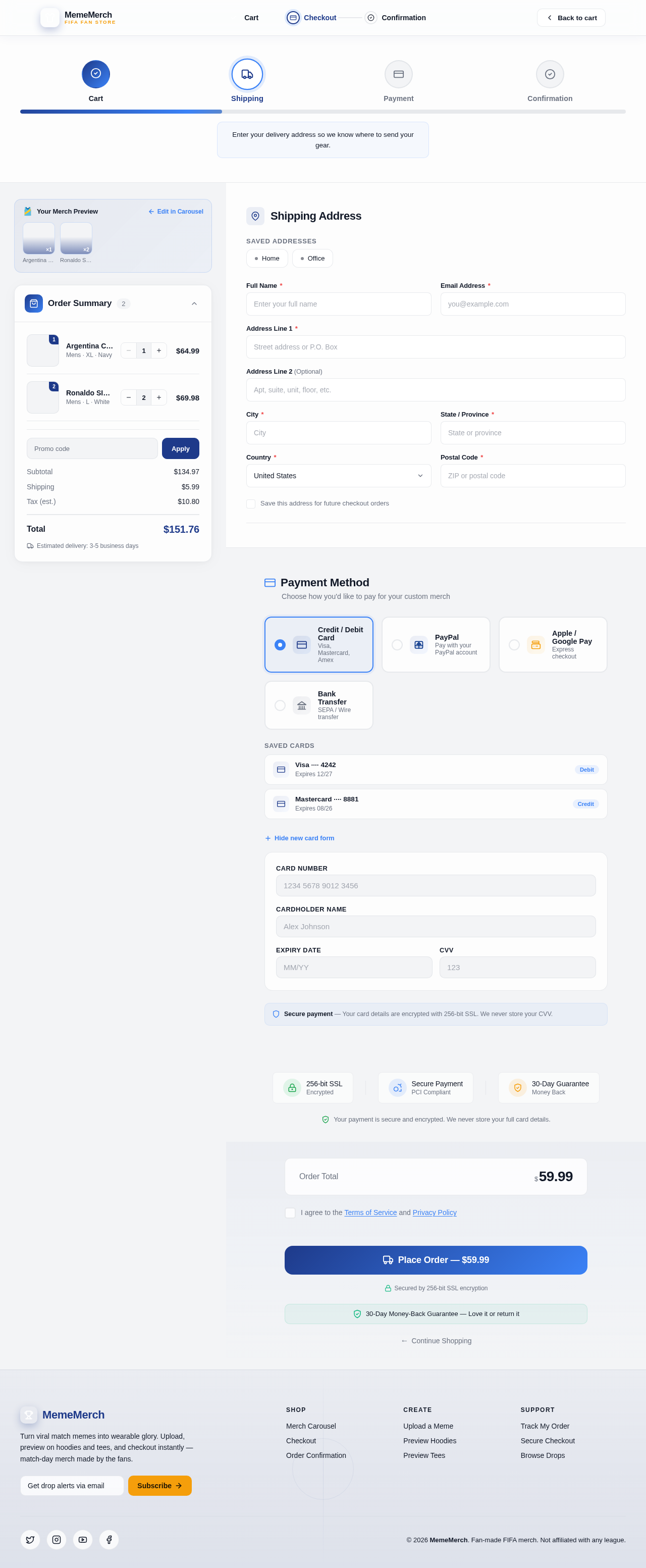Checkout design preview