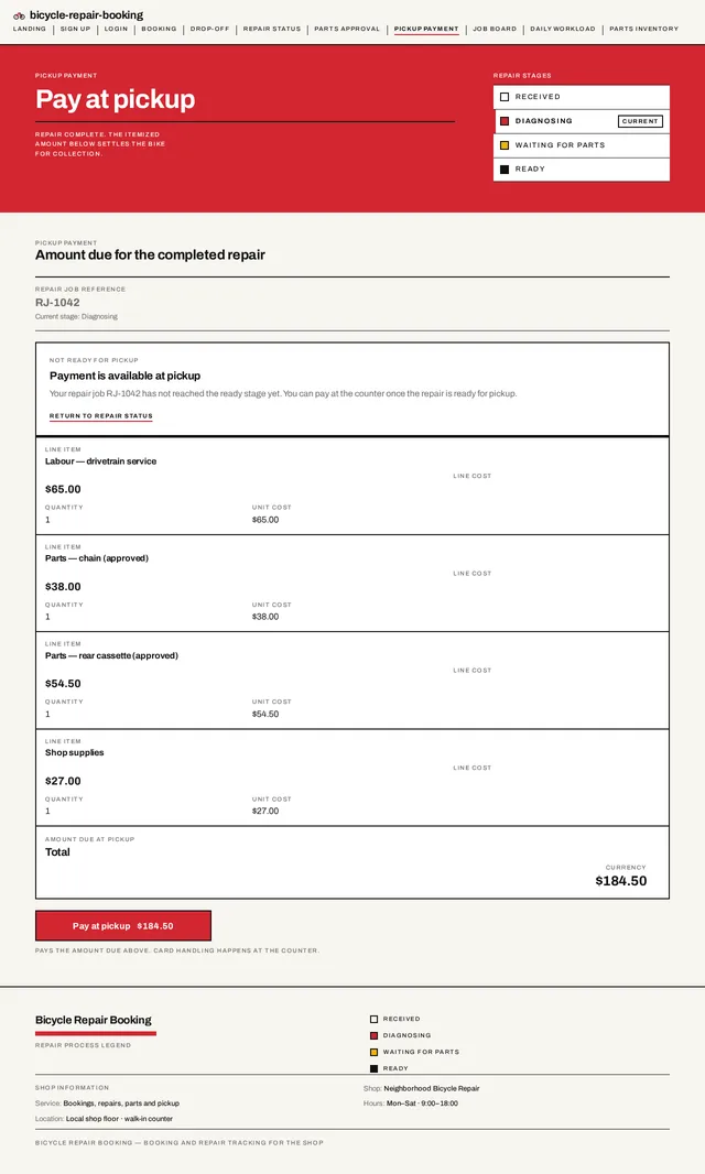 Pickup Payment