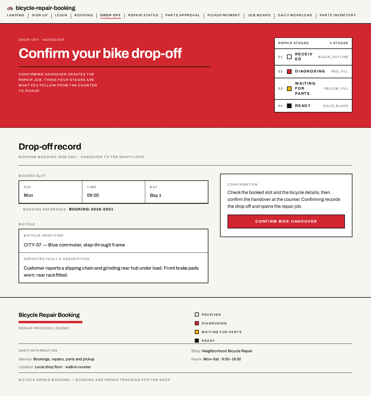 Drop-off design preview