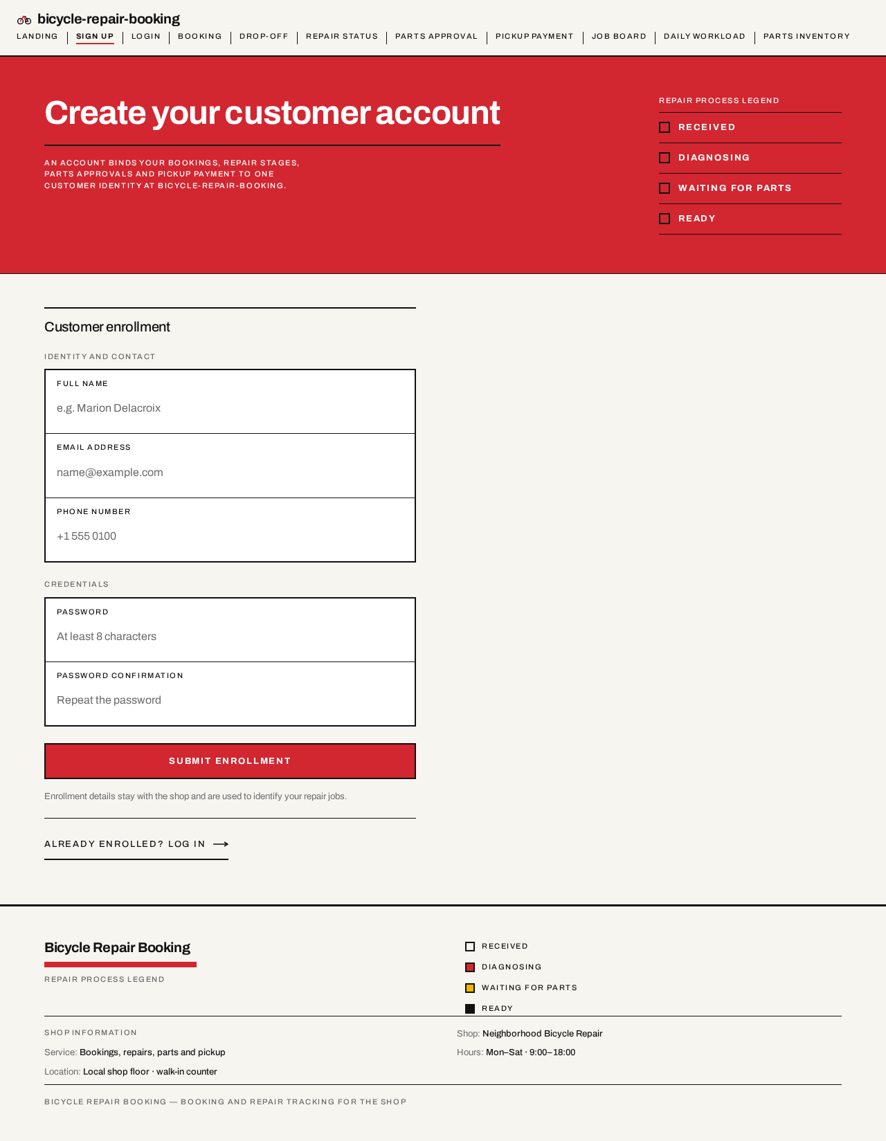 Sign Up design preview