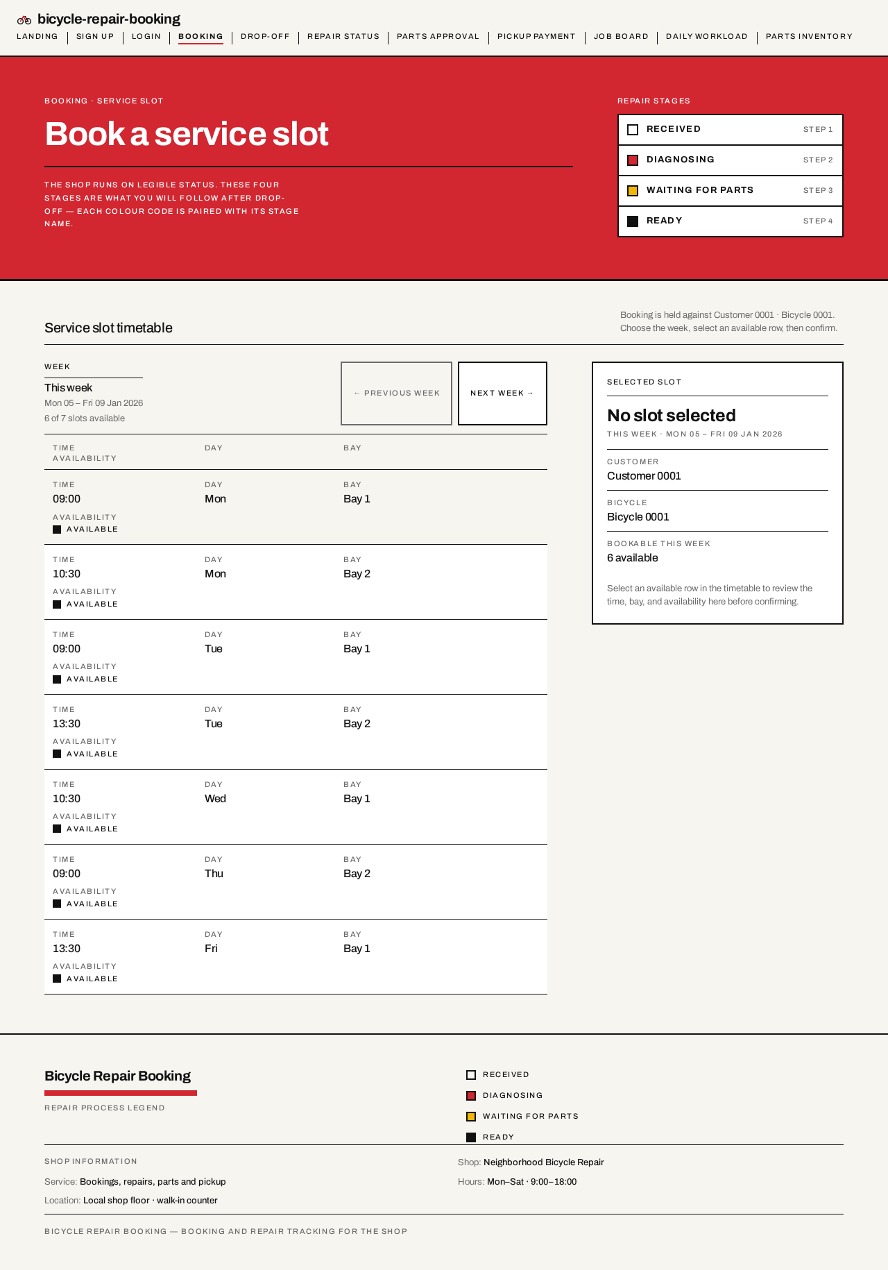 Booking design preview