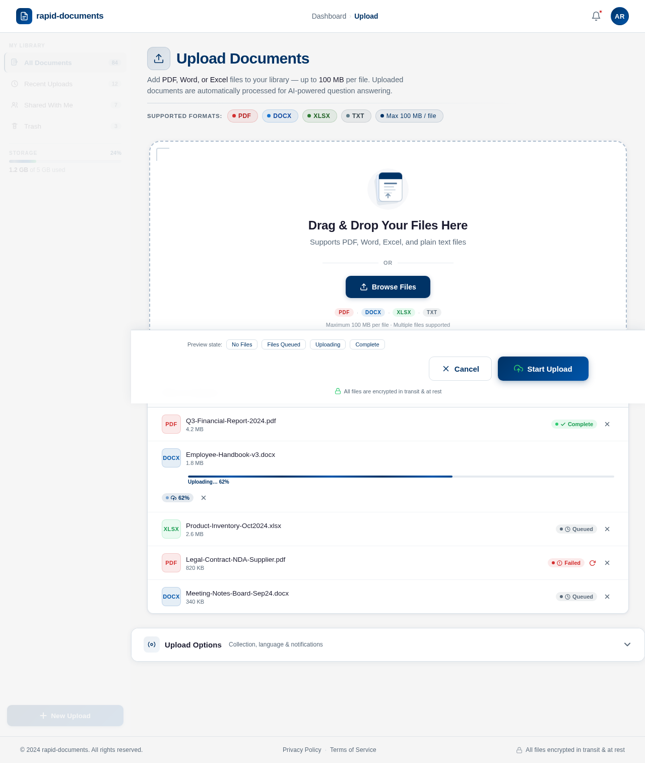 Upload design preview