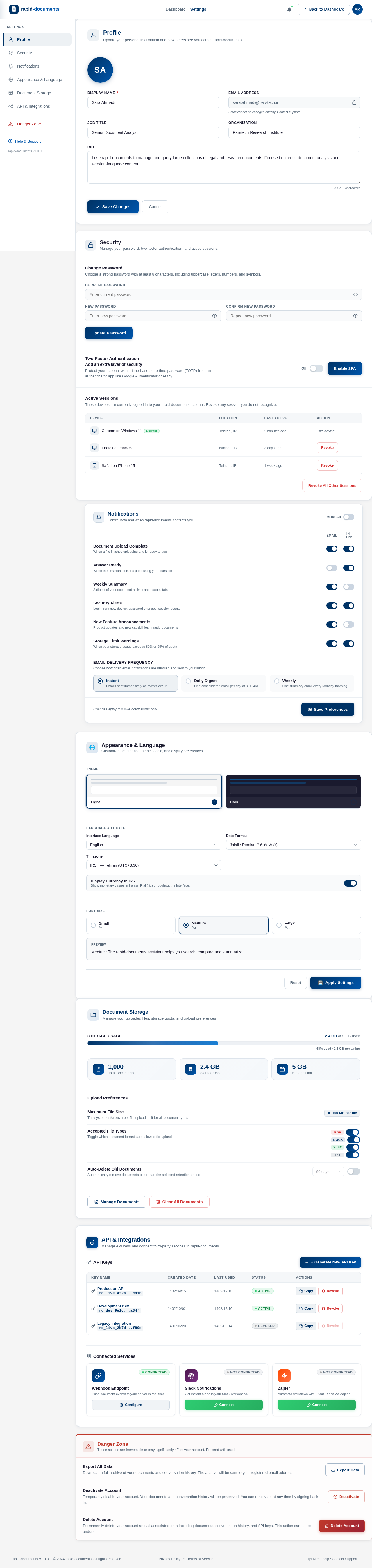Settings design preview