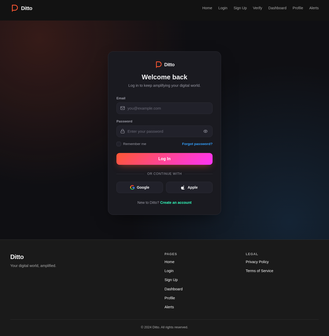 Login design preview