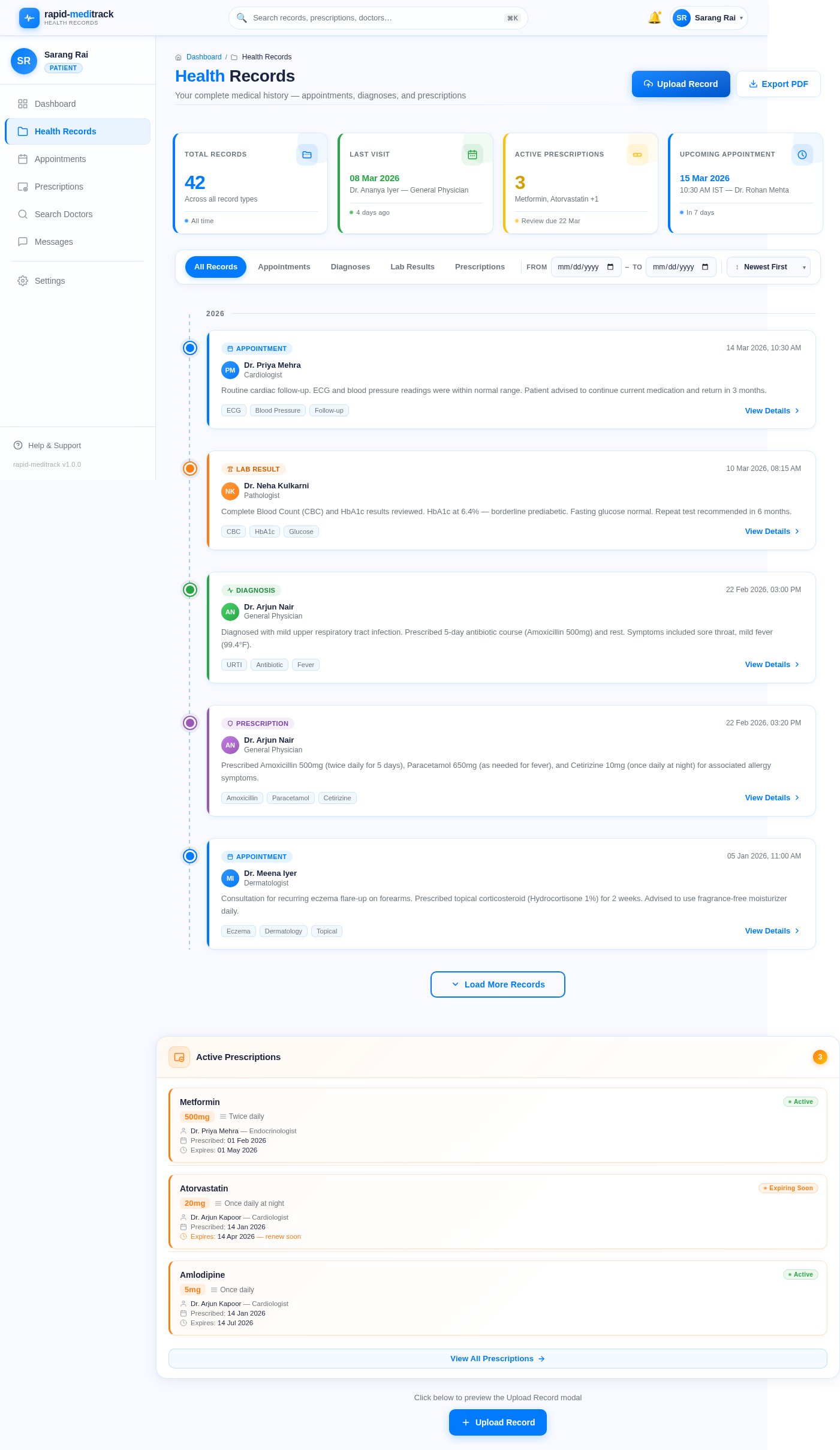 Health Records design preview