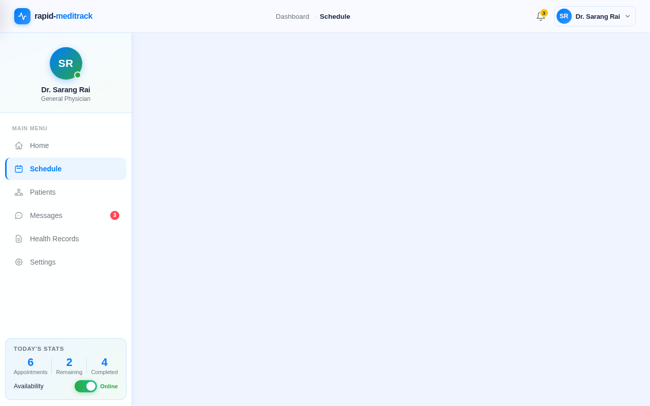 Schedule design preview