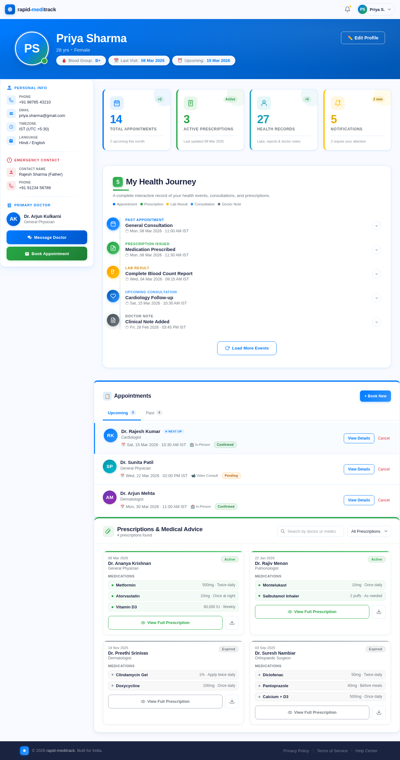 Patient Profile design preview