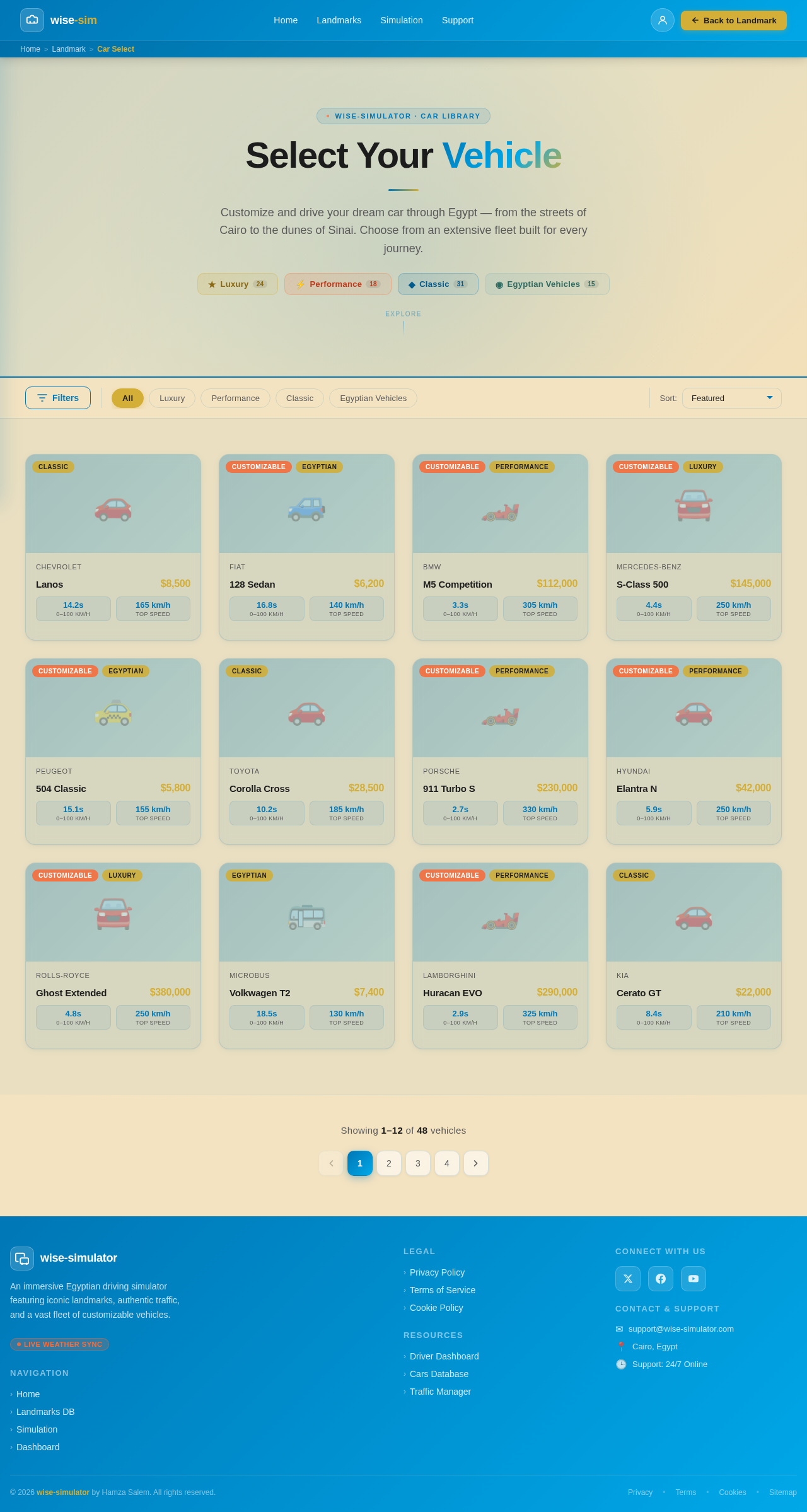 Car Select design preview