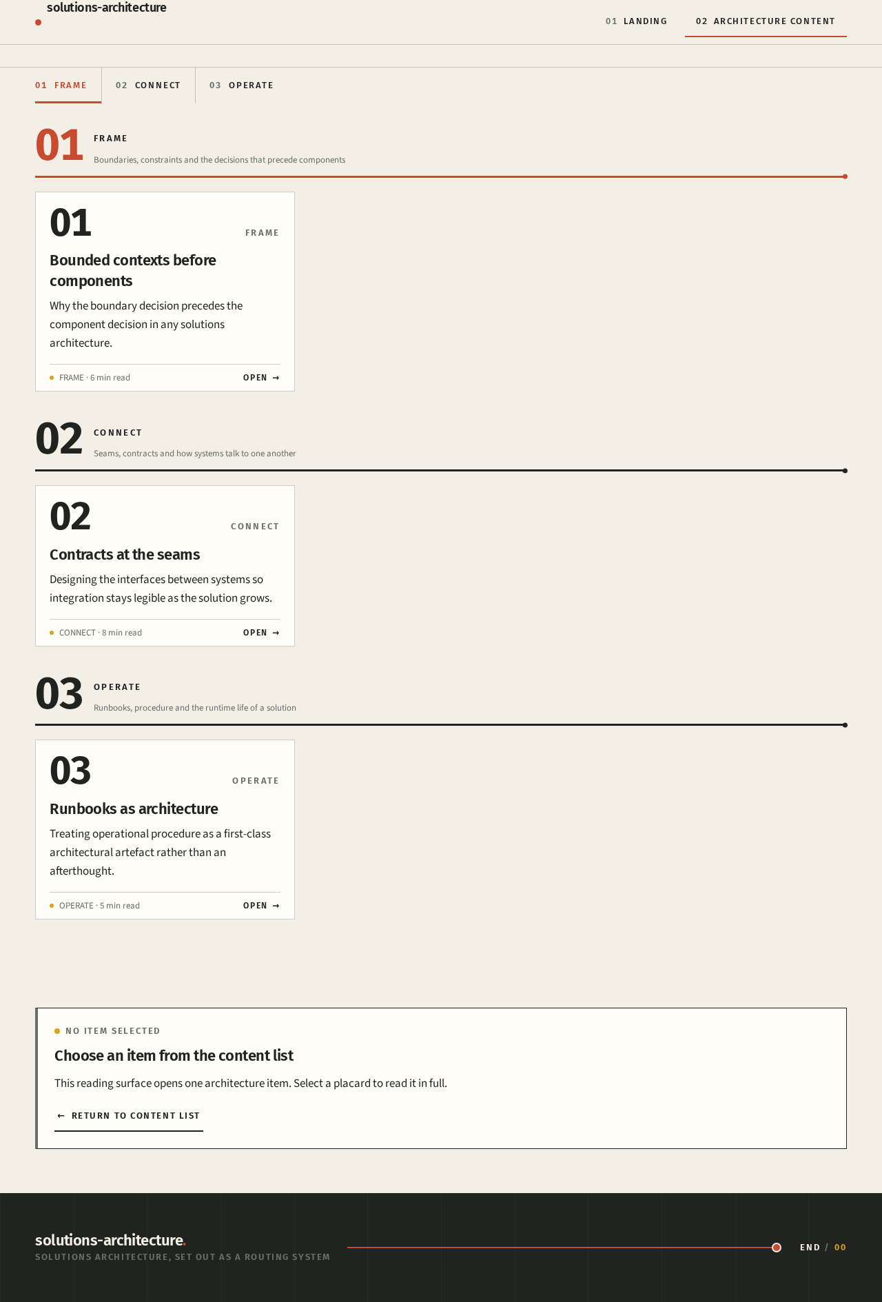 Architecture Content design preview