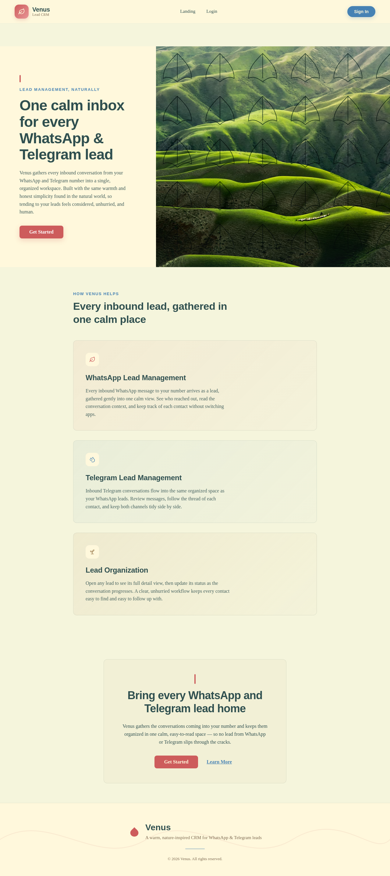 Landing design preview