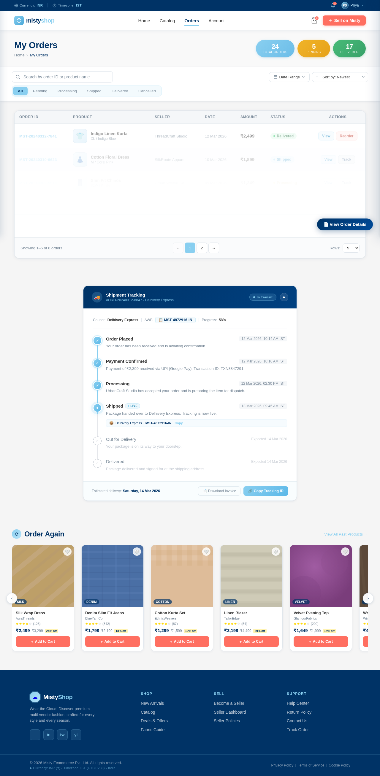 Orders design preview