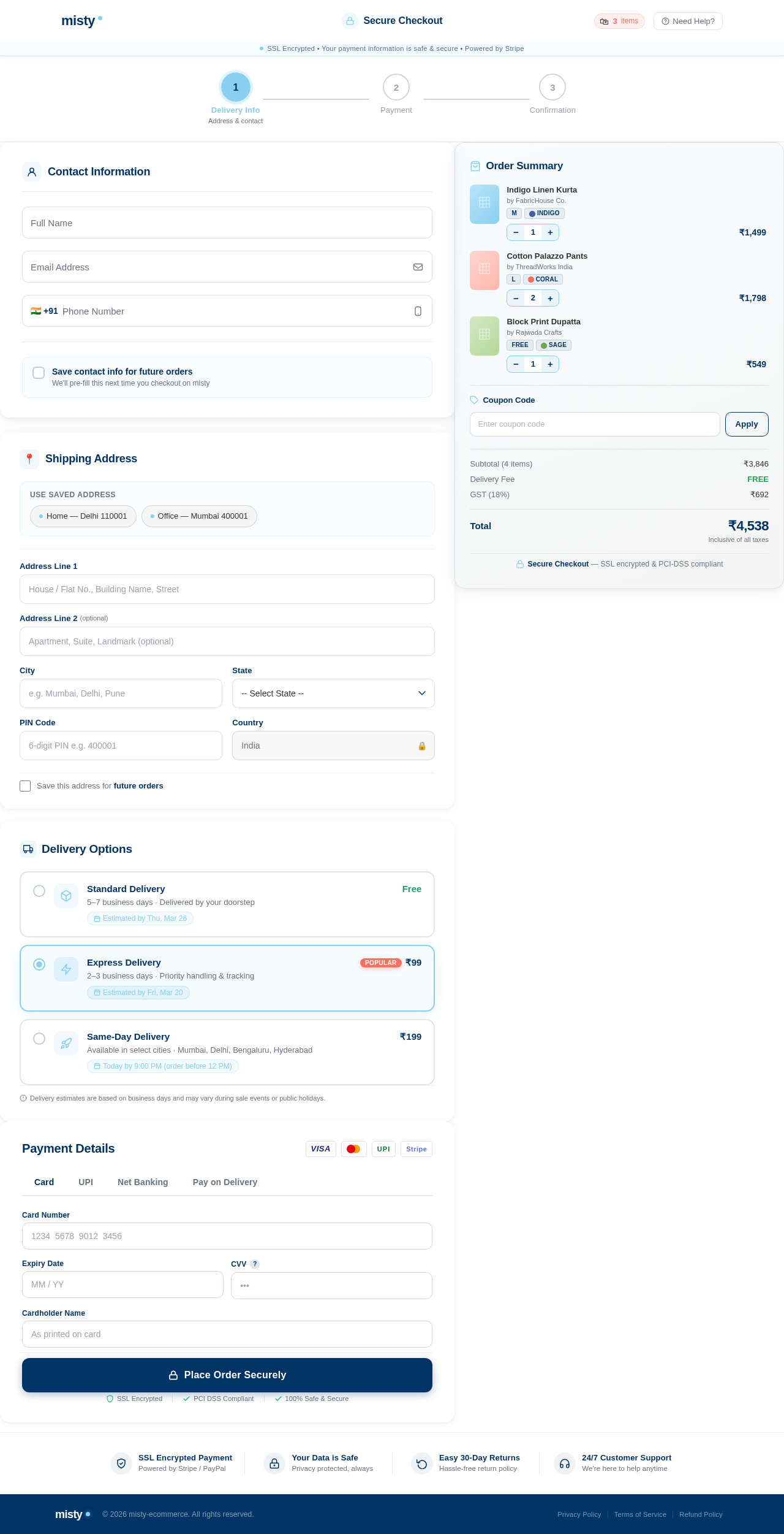 Checkout design preview