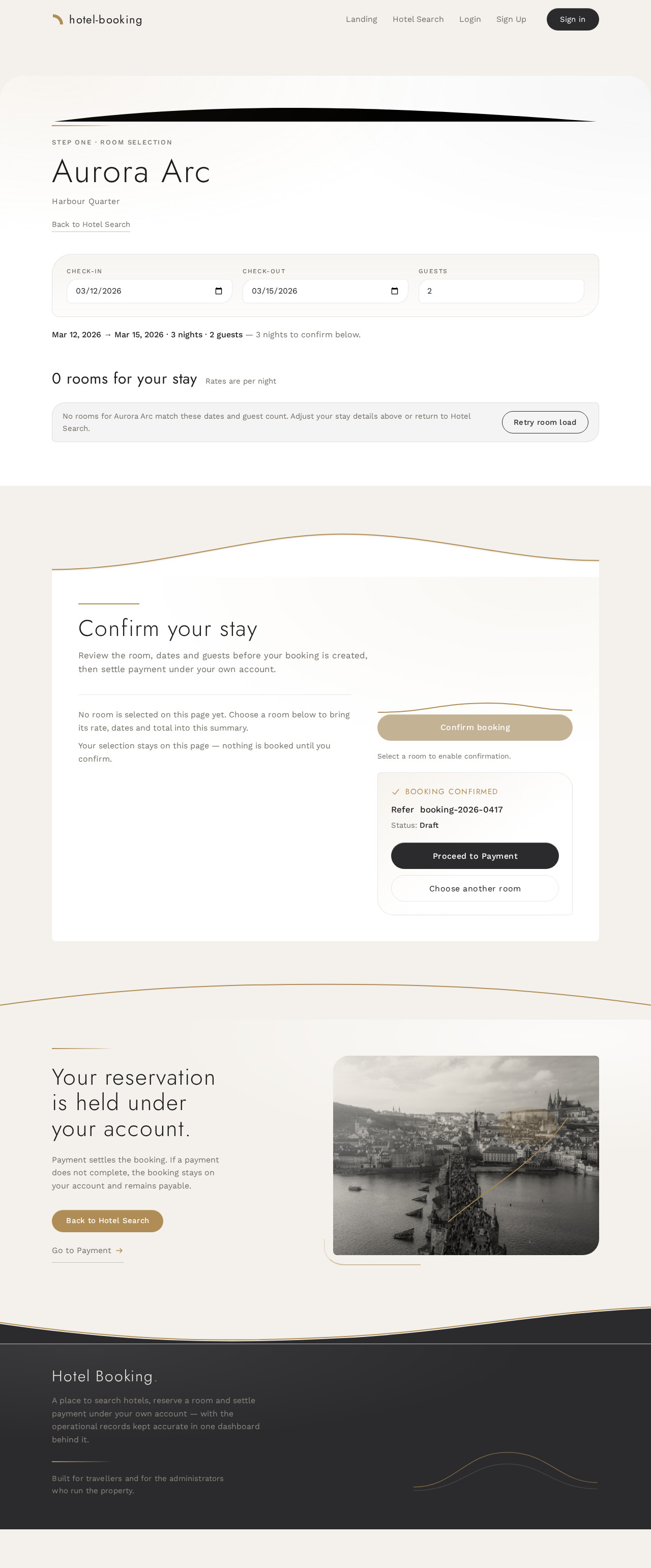 Booking design preview