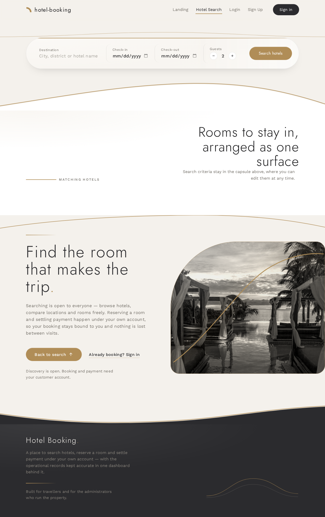 Hotel Search design preview