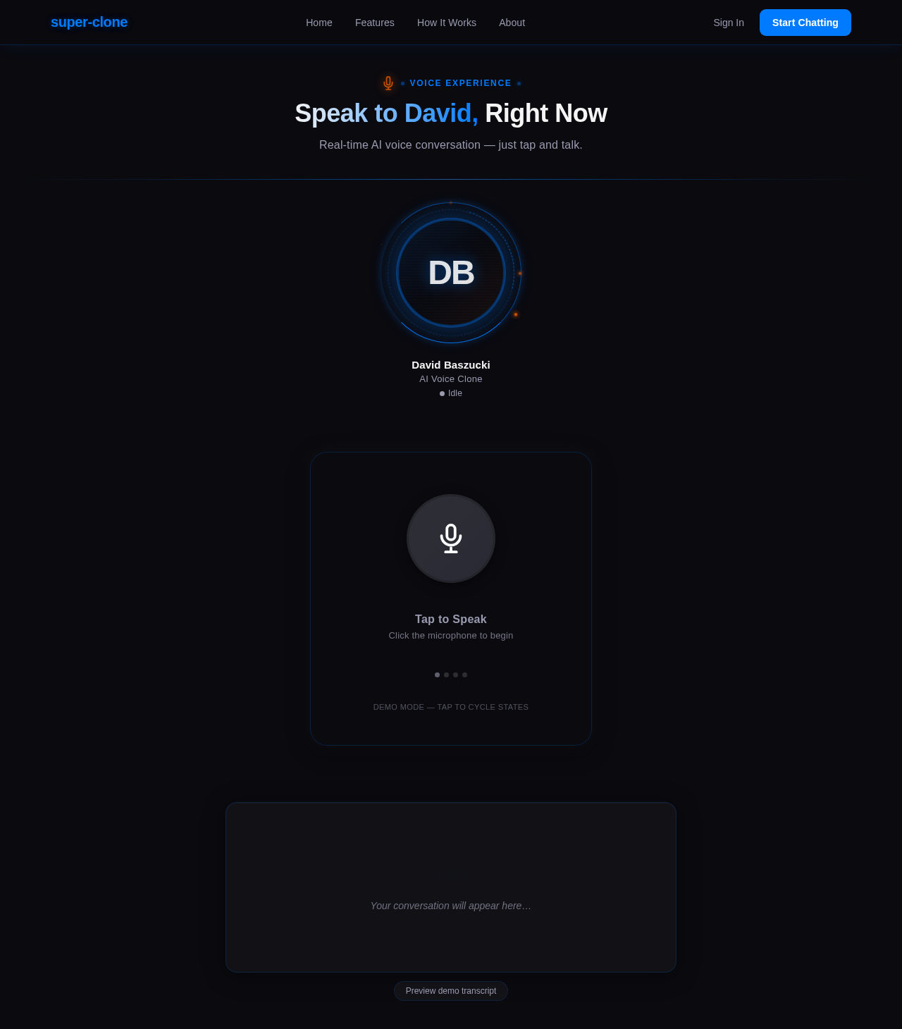 Voice design preview