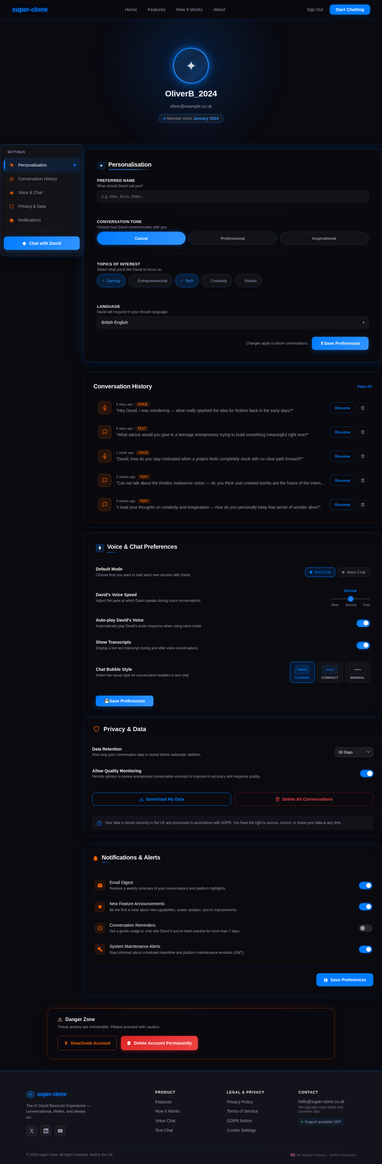 Profile design preview