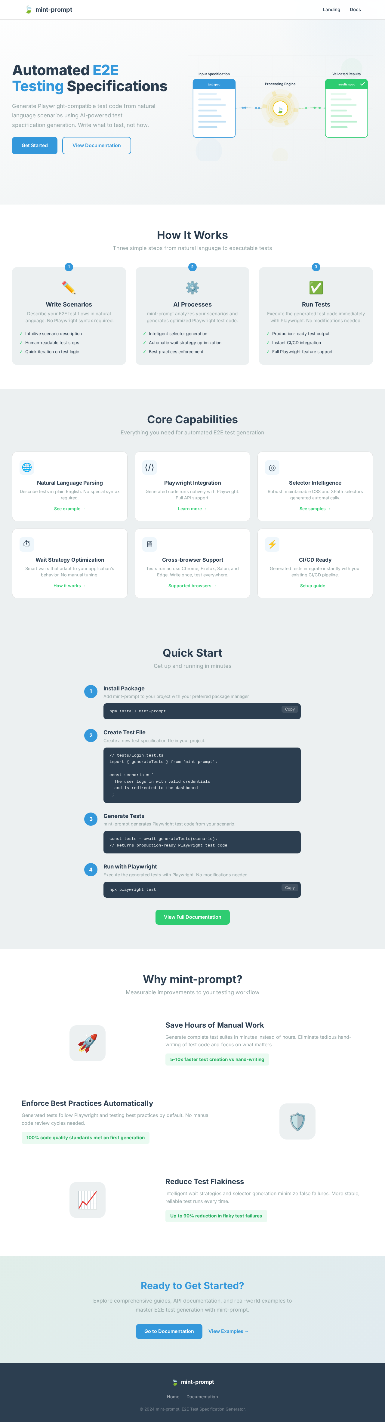Landing design preview