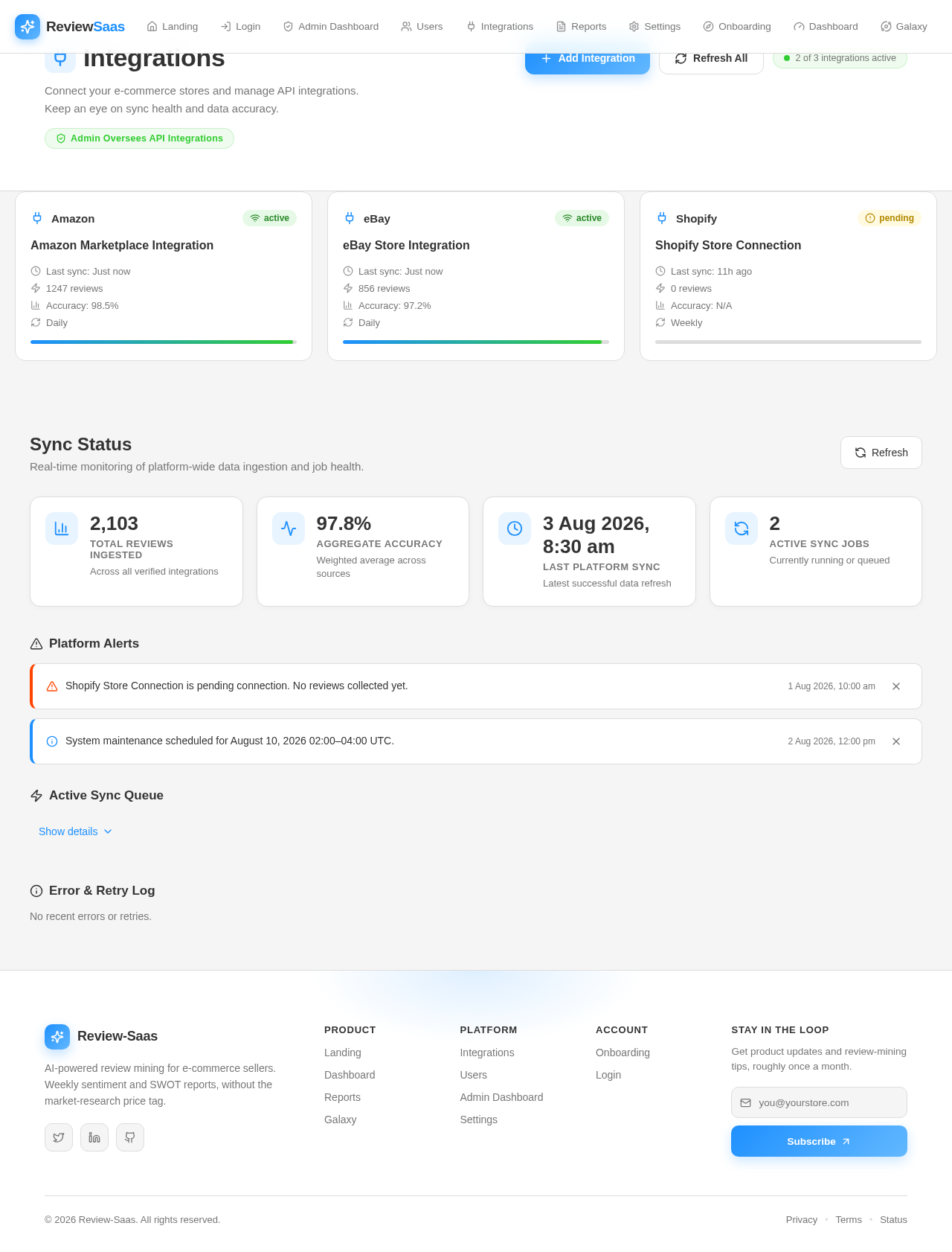 Integrations design preview