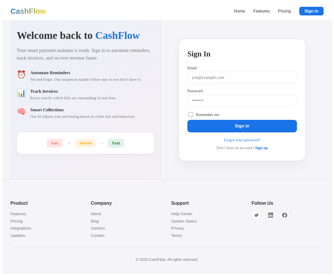 Login design preview