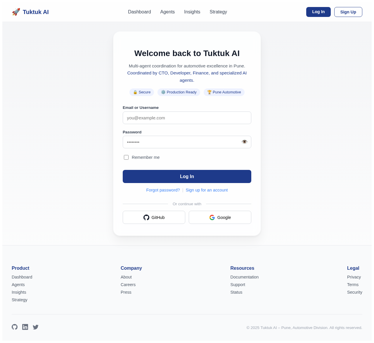 Login design preview