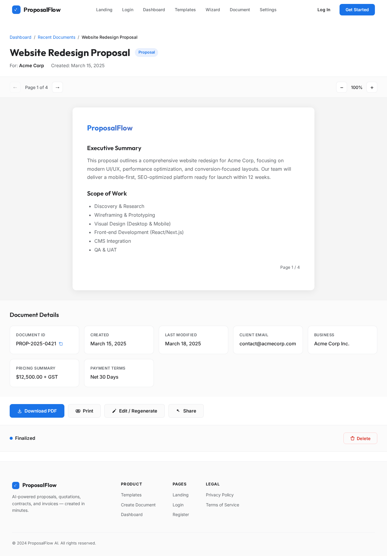 Document design preview