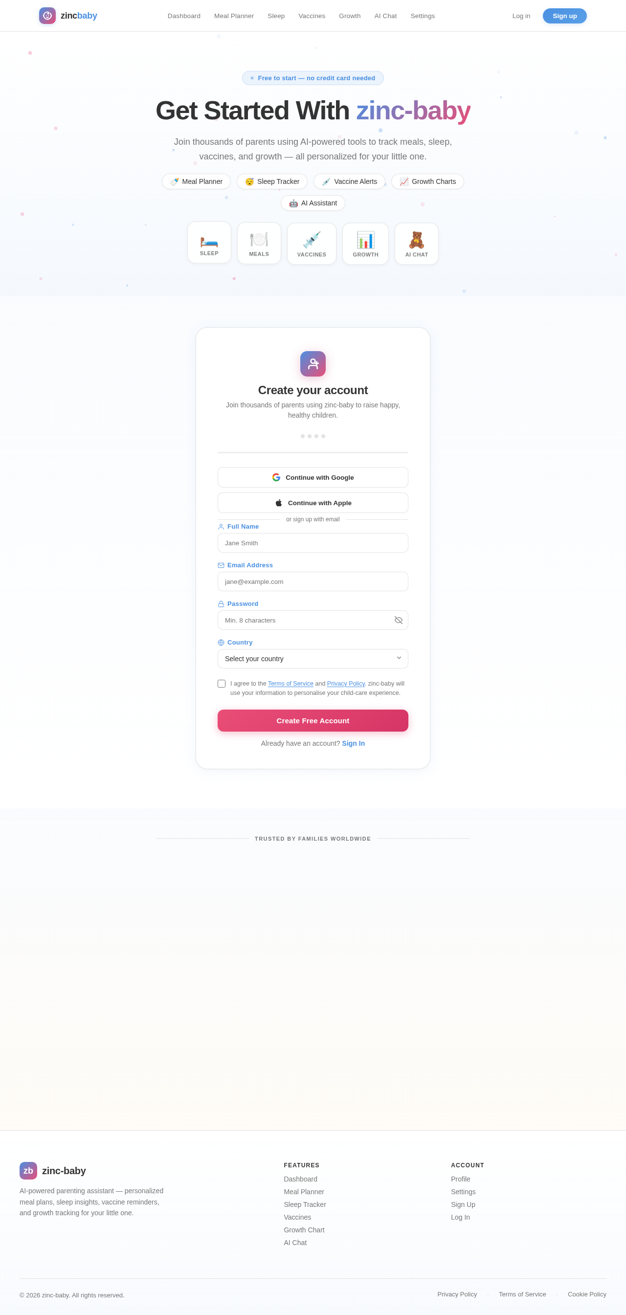 Signup design preview