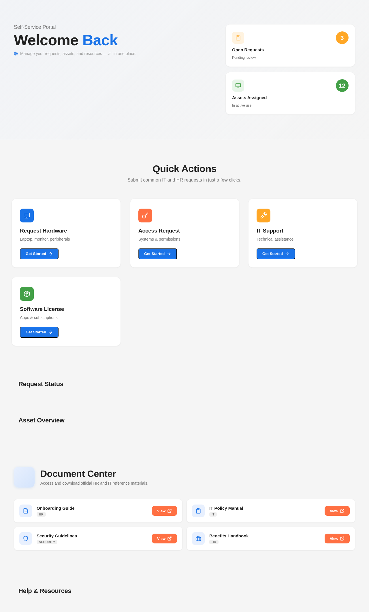 SelfService design preview