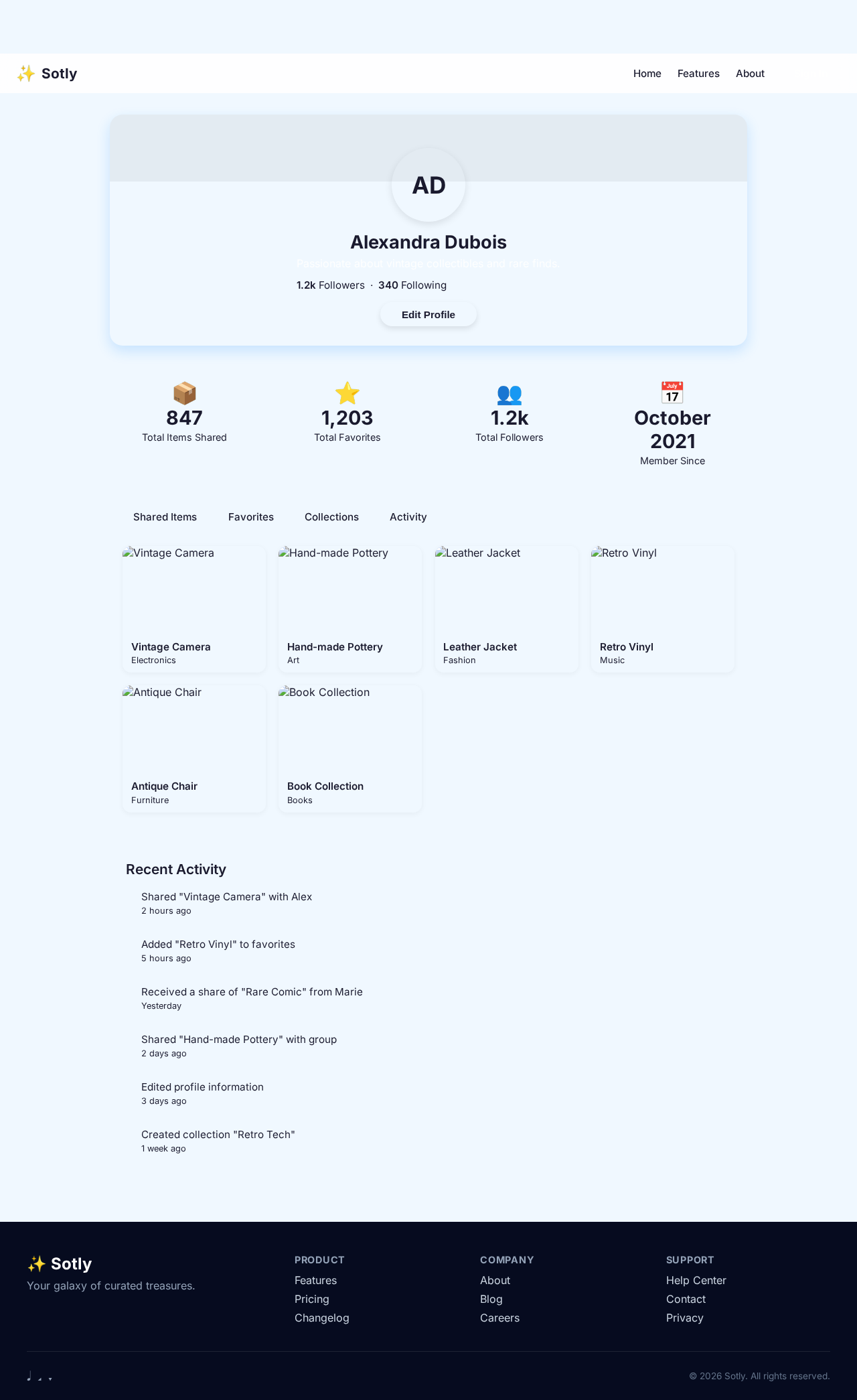 Profile design preview