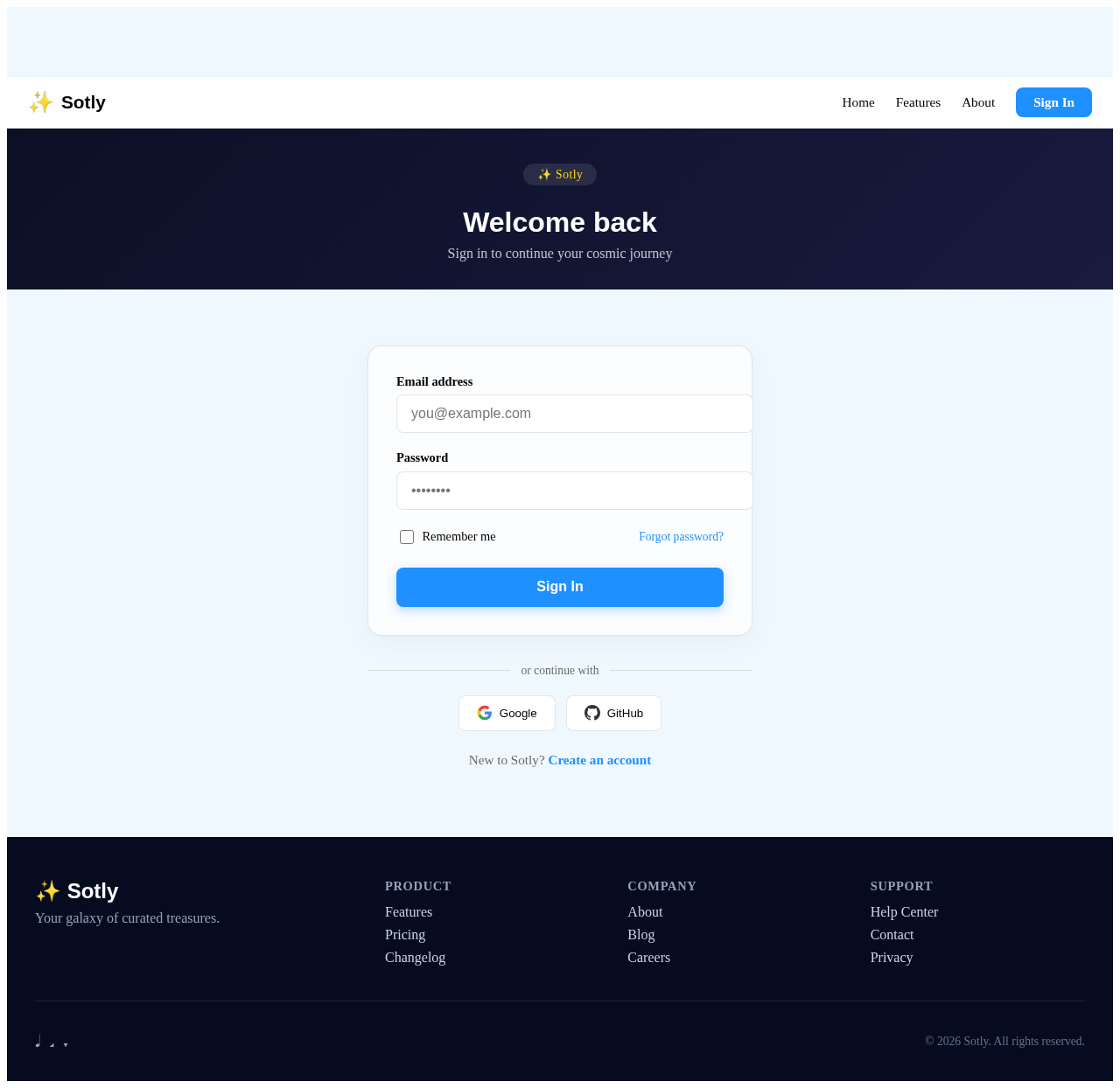 Login design preview