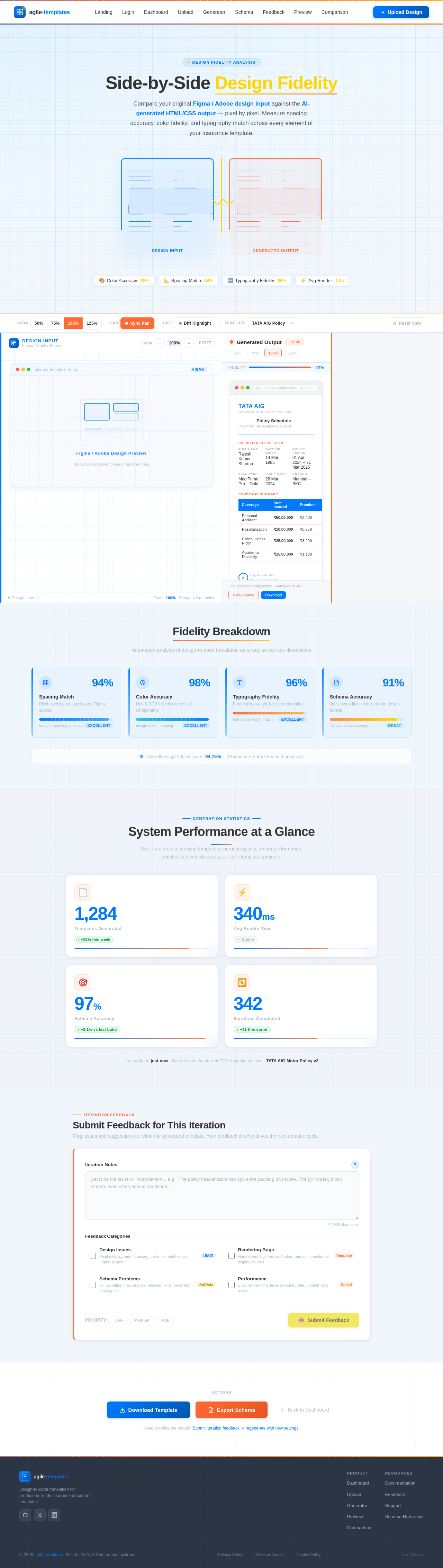 Comparison design preview
