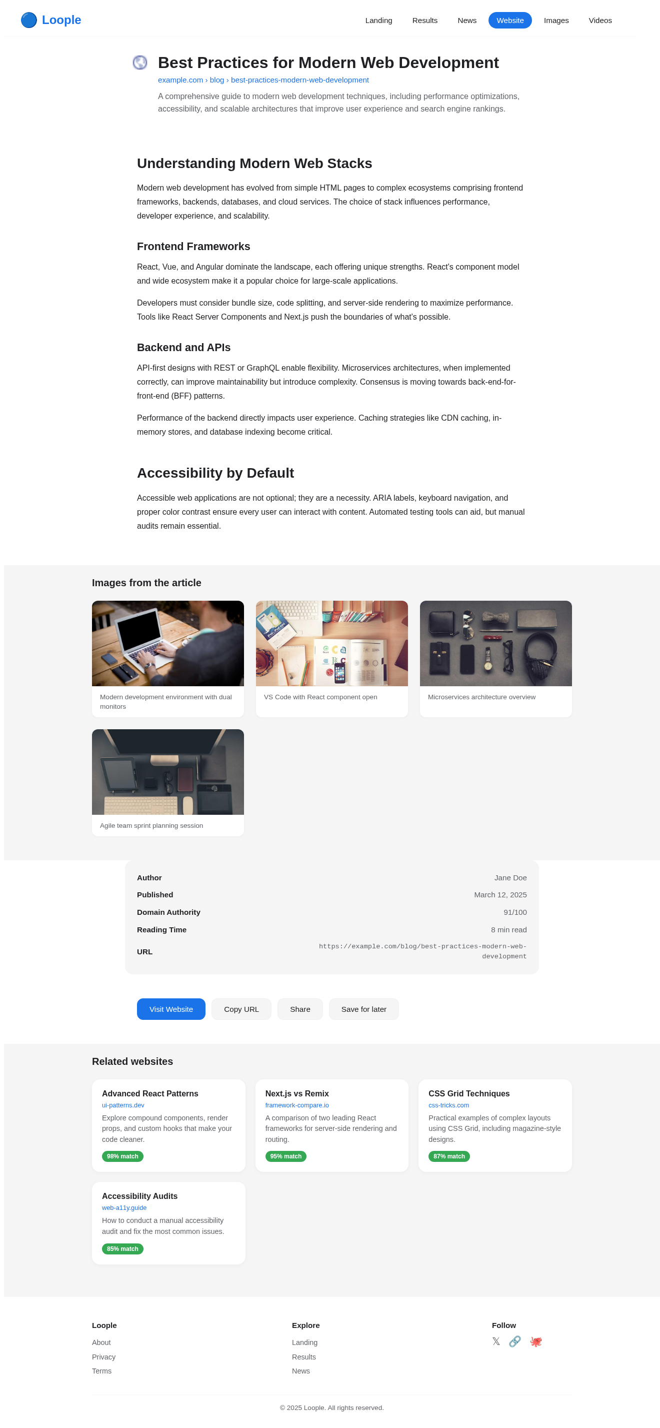 Website design preview