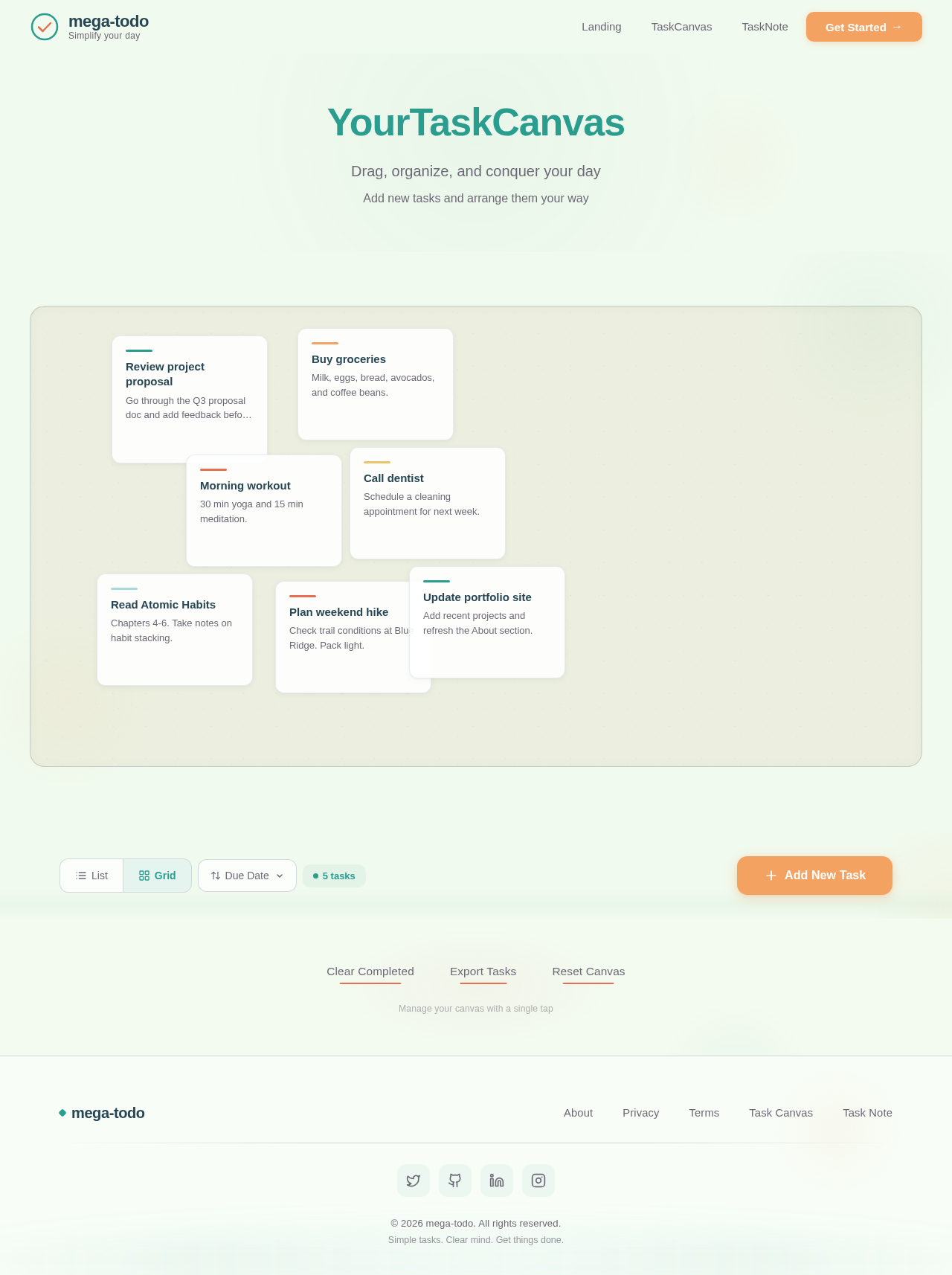 TaskCanvas design preview