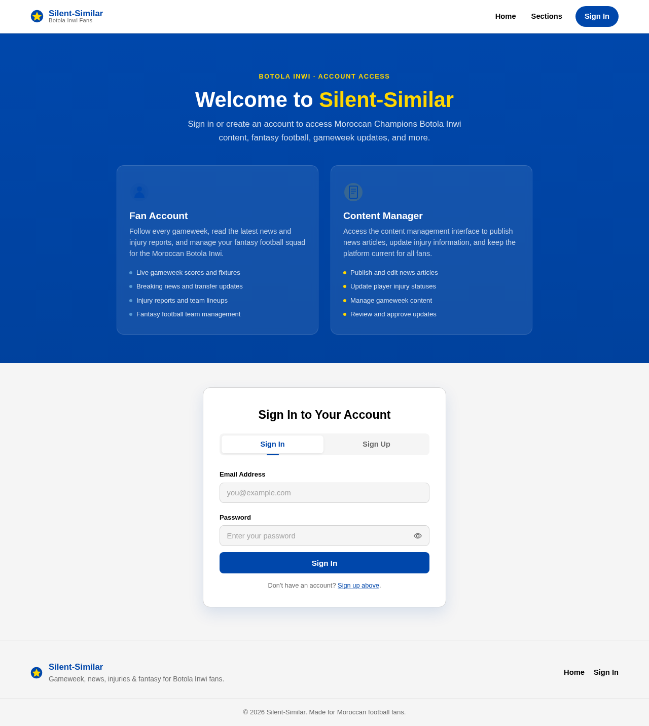 Authentication design preview