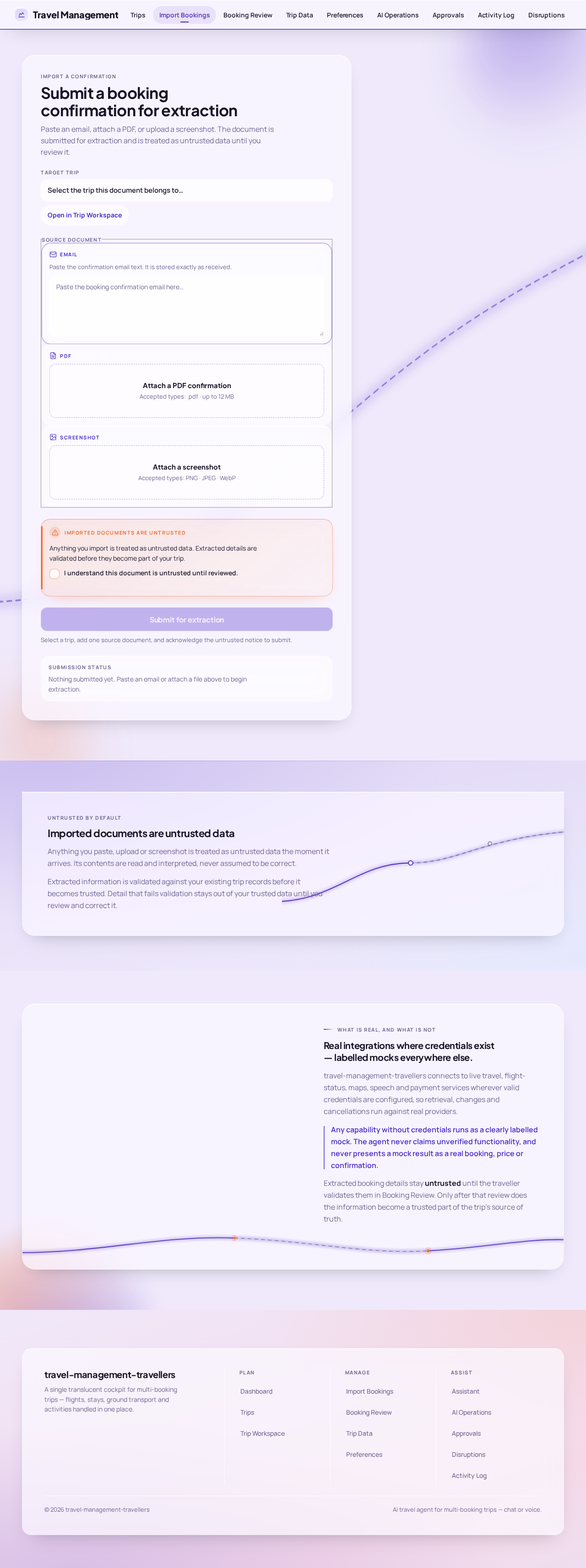 Import Bookings design preview