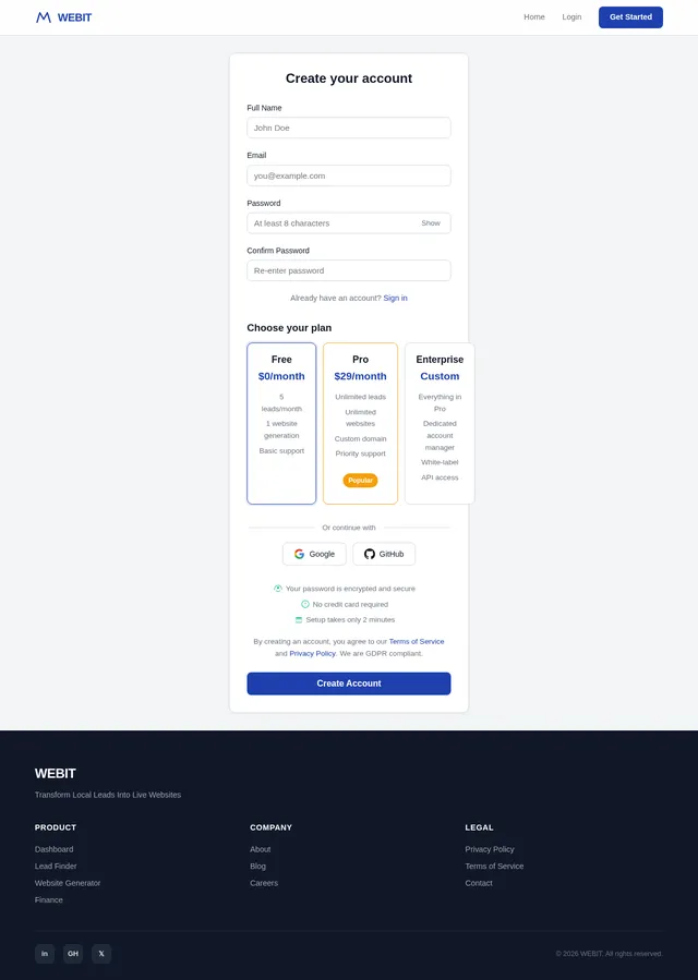 Signup