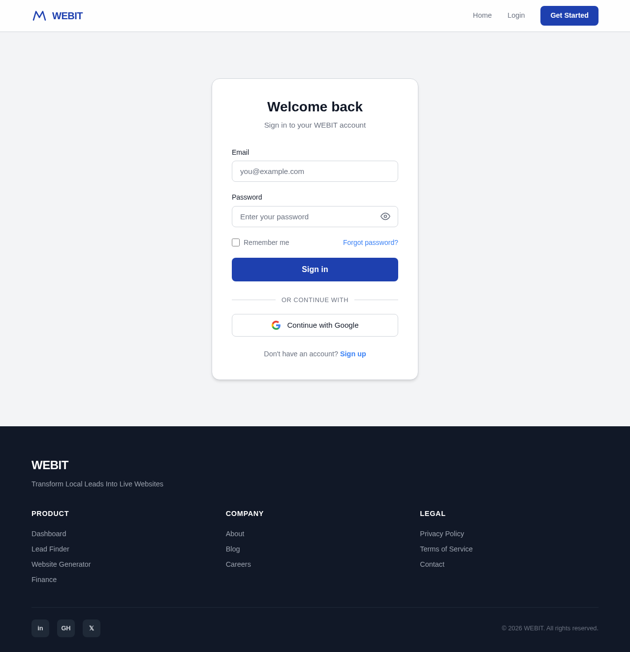 Login design preview