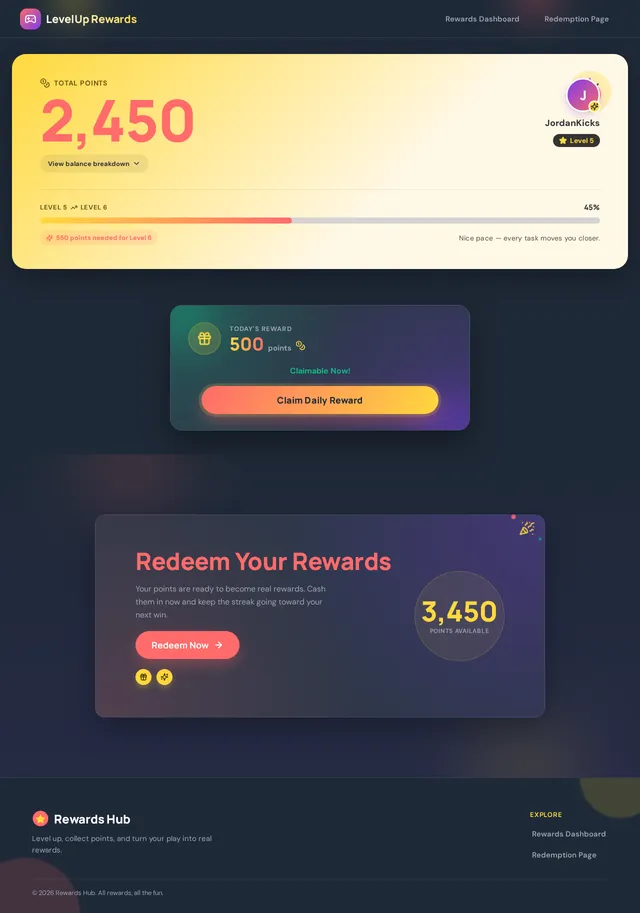 Rewards Dashboard