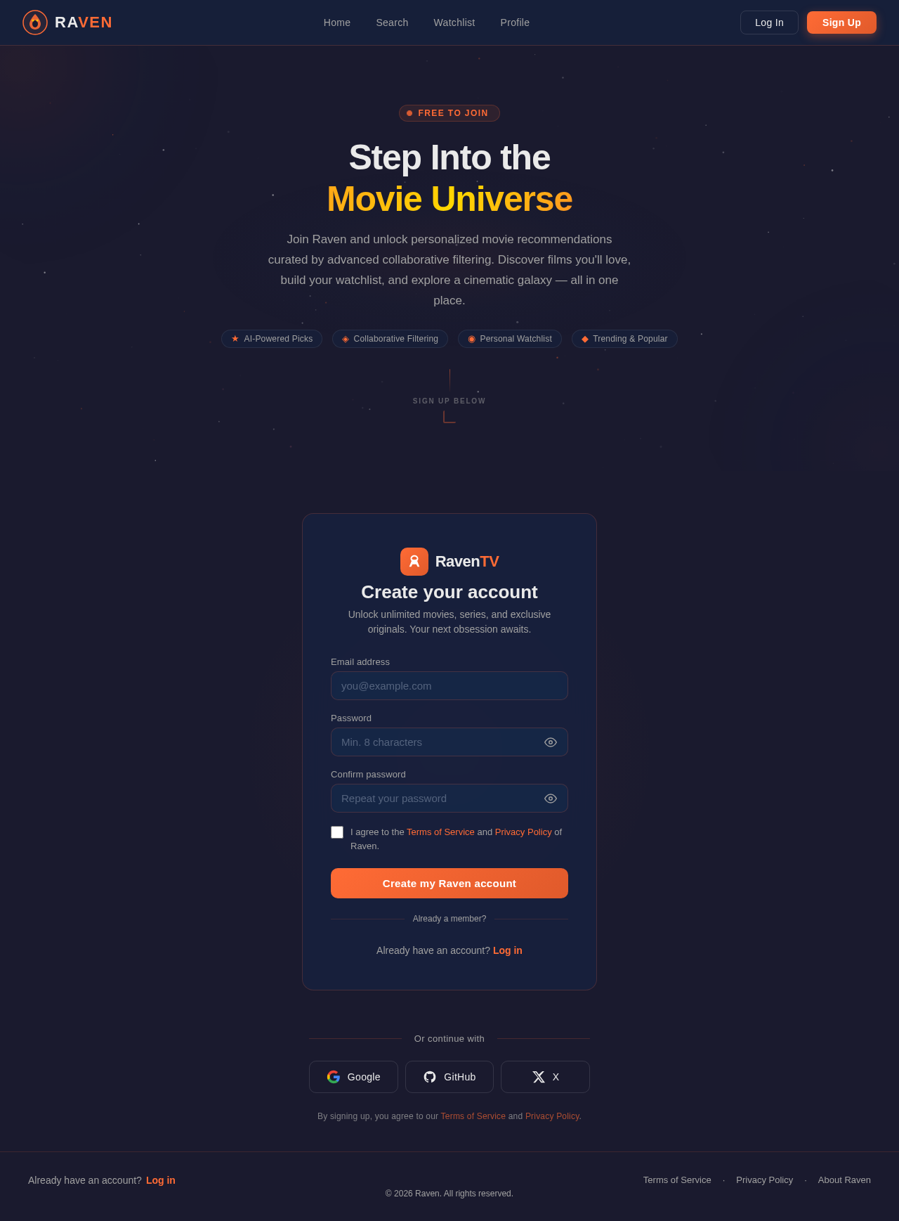 Signup design preview